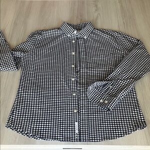 Goodfellow & Co Men's Navy and White Gingham Shirt